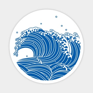 Japanese Wave Art. Great Wave. Japanese Wave Mug. Japanese style print. Japanese Wave Tote Bag. Japanese Wave Pin. Japanese Wave Magnet. Japanese waves. Japanese mask Magnet